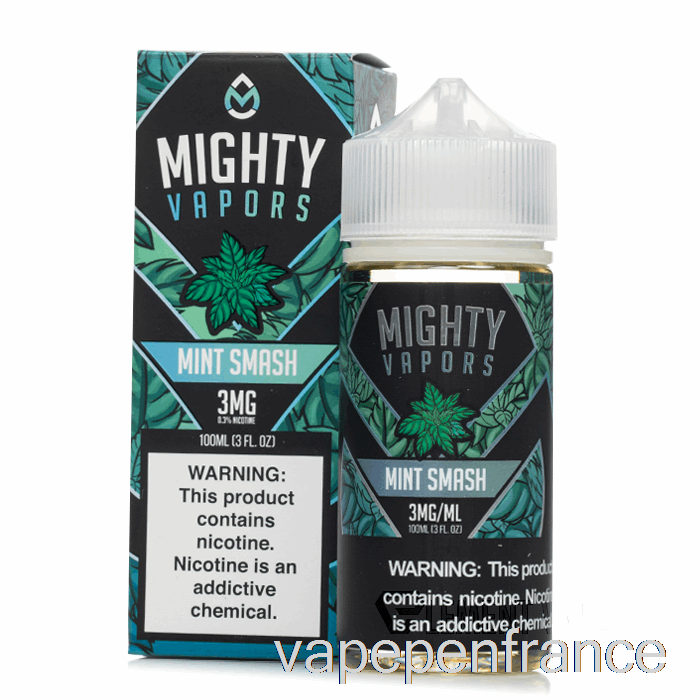 Menthe Smash - Vapeurs Puissantes - Stylo Vape 100 Ml 6 Mg